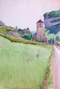 peinture : Eglise de Baume