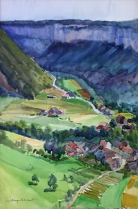peinture : Reculée de Baume