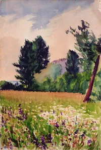 peinture : Près de bord de Seille