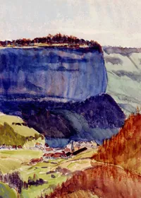 peinture : Les falaises de Baume I