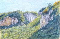 peinture : Falaises en Billin