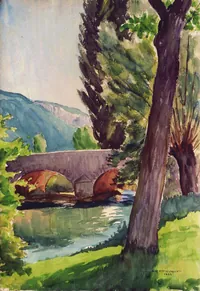 peinture : Le Pont Maudit V