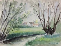 peinture : Les saules du Moulin I