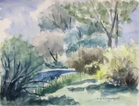 peinture : Bords de Seille I
