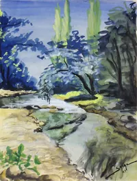 peinture : Bords de Seille II