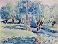 peinture : Les vieux saules IX