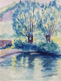 peinture : Les vieux saules III