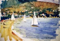 peinture : Les voiles à St-Clair