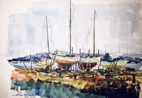 peinture : Les bareaux au radoub I