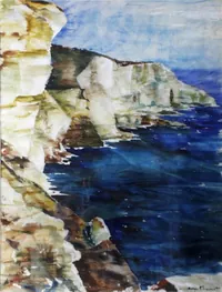 peinture : Les falaises de Bonifacio