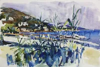 peinture : Les bambous de St Clair