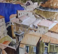 peinture : Toits de Bonifacio