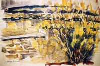 peinture : Noisetiers en chatons