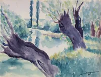 peinture : Les vieux saules VIII