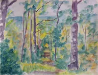 peinture : Sous Bois II