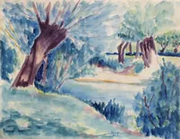peinture : Les vieux saules I