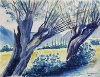 peinture : Les vieux saules VII