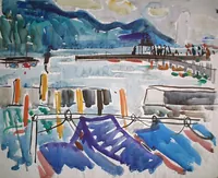 peinture : Le lac n°2