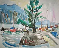peinture : Le lac n°3