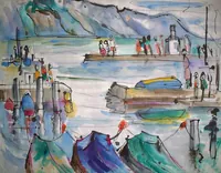 peinture : Le lac n°5
