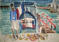 peinture : Le lac n°8