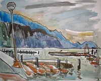 peinture : Le lac n°9