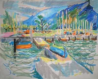 peinture : Le lac n°10