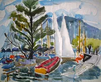 peinture : Les voiles n°1