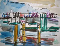 peinture : Le lac n°12