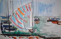 peinture : Les voiles n°2