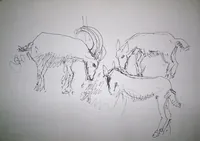 peinture : Les chèvres n°1