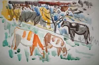 peinture : Les vaches n°5