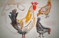 peinture : Le coq n°1