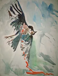peinture : L'oiseau mort n°9