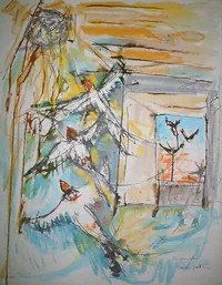 peinture : Les hirondelles