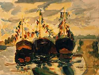peinture : La fête de mariniers St Jean