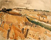 peinture : Vignes à Vougeot