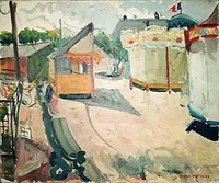 peinture : Dijon Matin de fête ...