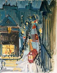 peinture : Dijon. Le tramway