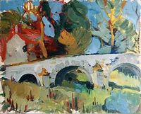 peinture : Le pont n°2