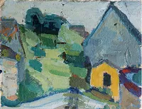 peinture : Village bourguignon n°8
