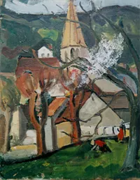 peinture : Village bourguignon n°11
