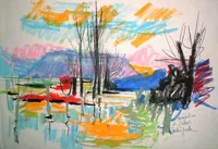 peinture : Velars. Inondations.
