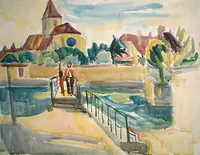 peinture : L'embarcadère