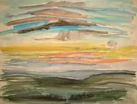 peinture : Coucher de soleil