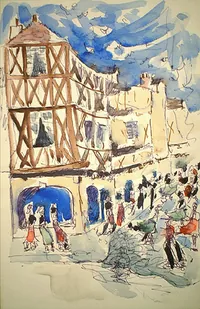 peinture : Dijon. Rue Verrerie n°9