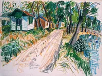 peinture : Bord de Lac à Panthier n°1