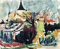peinture : Chateauneuf en Auxois n°3