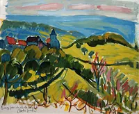 peinture : Bouey près de Chateauneuf n°1
