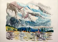 peinture : Lac de Panthier n°5